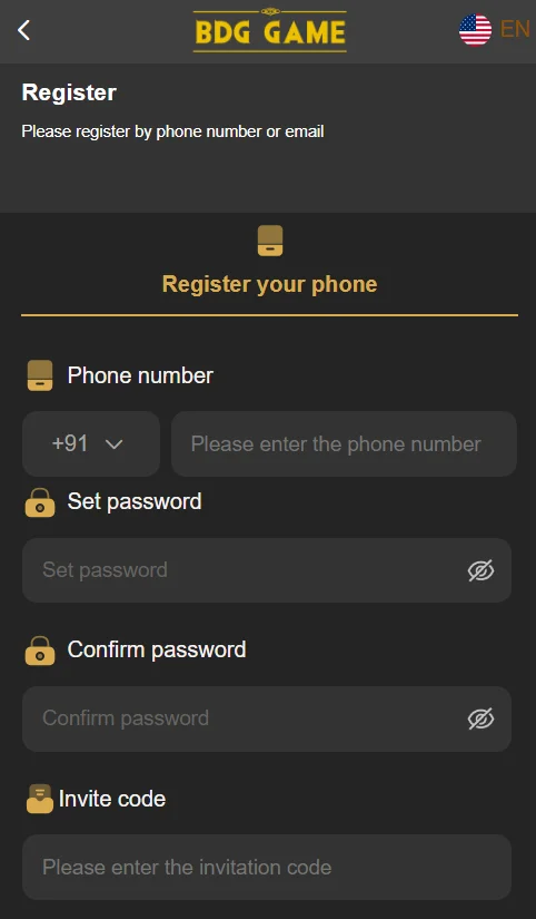 Step by step BDG Win registration flow illustration